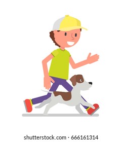 Lawn mower.  Vector illustration. Flat style design. Isolated on a white background.