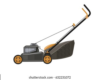 Lawn mower, vector illustration on white background