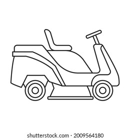 Lawn mower vector outline icon. Vector illustration lawnmower on white background. Isolated outline illustration icon of lawn mower .