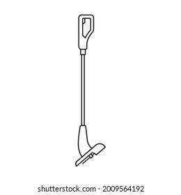 Lawn mower vector outline icon. Vector illustration lawnmower on white background. Isolated outline illustration icon of lawn mower .