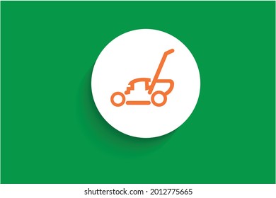 Lawn Mowing Icon Vector Design