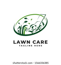 Lawn Mowing Logo Vector Icon Illustration, Lawn Care 