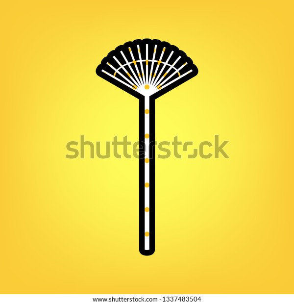 Lawn Rake Sign Vector Yellow Polka 库存矢量图(免版税)1337483504 | Shutterstock
