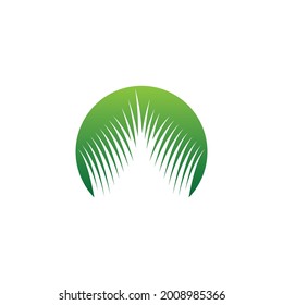 Lawn service circle logo illustration.