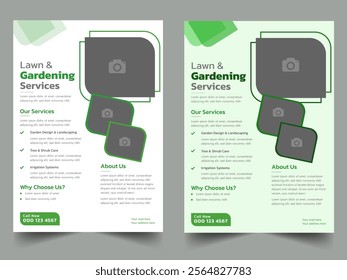 Lawn service flyer advertisement template, grass mowing marketing campaign concept, outdoor gardening abstract brochure, mown garden care leaflet concept leaflet, landscape design, lawn mower, advert