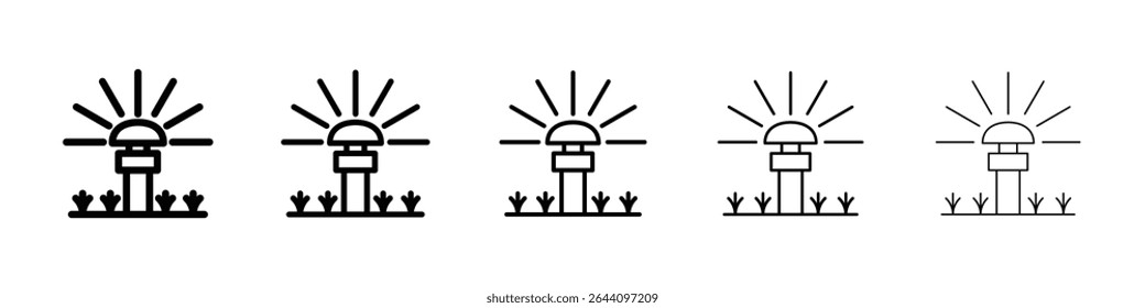 Lawn sprinkler ícone conceito. design gráfico, logotipo, Web, UI.