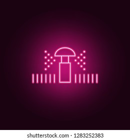 lawn sprinkler icon. Elements of Sprinkler in neon style icons. Simple icon for websites, web design, mobile app, info graphics