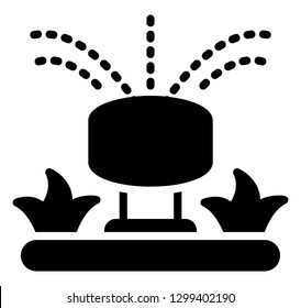 Lawn sprinkler icon vector design 