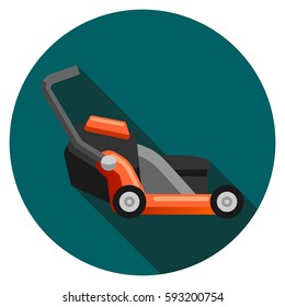 lawn tractor icon isolated on background. Modern flat pictogram, business, marketing, internet concept. Trendy Simple vector symbol for web site design or button to mobile app. Logo illustration