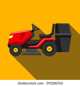 lawn tractor icon isolated on background. Modern flat pictogram, business, marketing, internet concept. Trendy Simple vector symbol for web site design or button to mobile app. Logo illustration