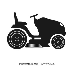 Lawn tractor icon. Vector concept illustration for design.