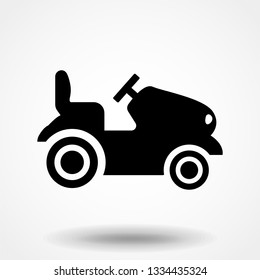 Lawn tractor icon. Vector concept illustration for design.