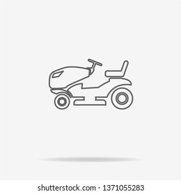 Lawn tractor icon. Vector concept illustration for design.
