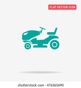 Lawn tractor icon. Vector concept illustration for design.