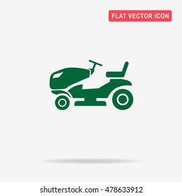 Lawn tractor icon. Vector concept illustration for design.