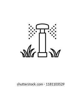 lawn watering icon. Element of drip watering icon for mobile concept and web apps. Thin line lawn watering icon can be used for web and mobile