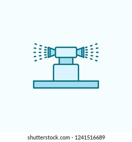 lawn watering system field outline icon. Element of drip watering icon. Thin line icon for website design and development, app development. Premium icon