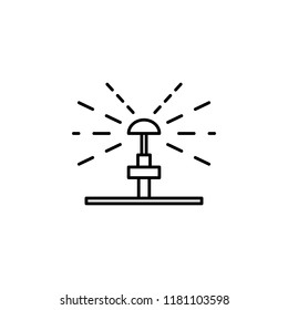 lawn watering system icon. Element of drip watering icon for mobile concept and web apps. Thin line lawn watering system icon can be used for web and mobile