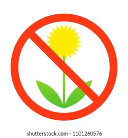 Lawn weed icon. Lawn care clipart isolated on white background