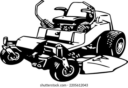 Lawnmower clipart - Vector Illustration