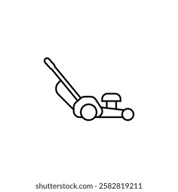 Lawnmower icon Flat isolated outline sign