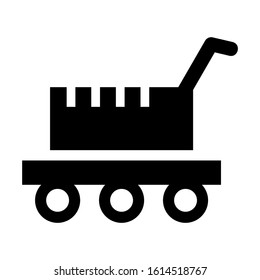 lawnmower icon isolated sign symbol vector illustration - high quality black style vector icons
