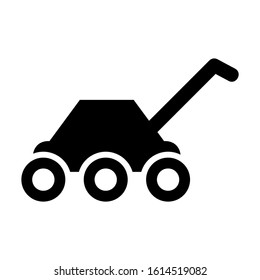 lawnmower icon isolated sign symbol vector illustration - high quality black style vector icons
