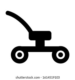 lawnmower icon isolated sign symbol vector illustration - high quality black style vector icons
