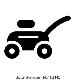 lawnmower icon isolated sign symbol vector illustration - high quality black style vector icons
