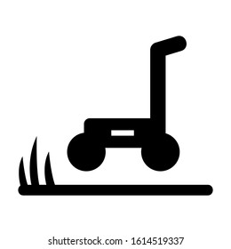lawnmower icon isolated sign symbol vector illustration - high quality black style vector icons
