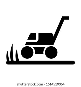 lawnmower icon isolated sign symbol vector illustration - high quality black style vector icons

