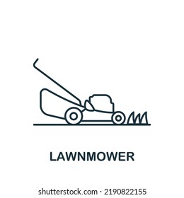 Lawnmower icon. Line simple line Housekeeping icon for templates, web design and infographics