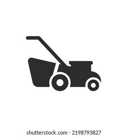 Lawnmower Icon Monochrome Black White Symbol Stock Vector (Royalty Free ...