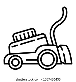 Lawnmower icon. Outline lawnmower vector icon for web design isolated on white background