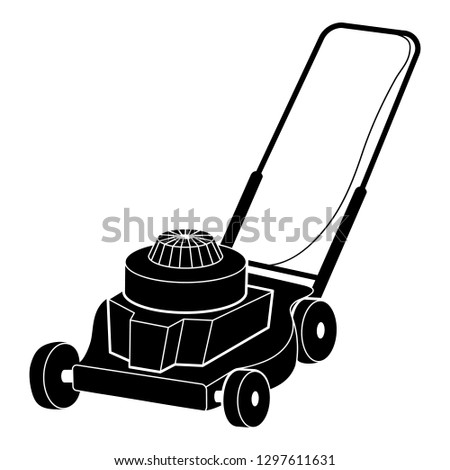 Lawnmower icon. Simple illustration of lawnmower vector icon for web design isolated on white background