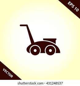 Lawnmower icon. Lawnmower vector illustration