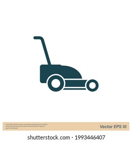 lawnmower icon vector simple design element