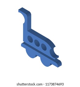 Lawnmower isometric left top view 3D icon