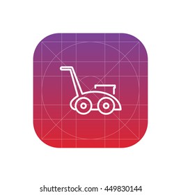 Lawnmower line icon