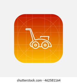 Lawnmower line icon