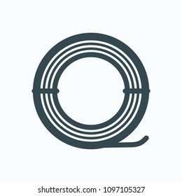 Lawnmower line icon, trimmer line vector icon