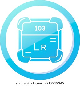 Lawrencium Line Vector Icon Design