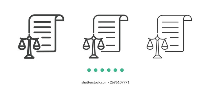 Laws and Regulations icon. Thin line icon vector
