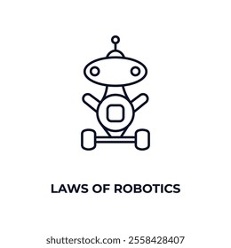 laws of robotics outline icon. Linear vector from ai and tech concept. Thin line laws of robotics icon isolated on white background