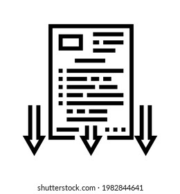 lawsuit document line icon vector. lawsuit document sign. isolated contour symbol black illustration