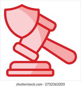 Elemento de ícone de processo judicial para design
