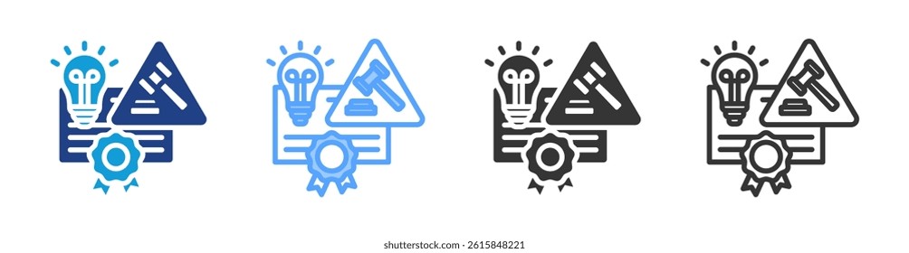 Lawsuit icon set multiple style collection