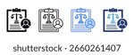 Lawsuit icon sheet multiple style collection