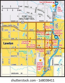 Lawton, Oklahoma Area Map