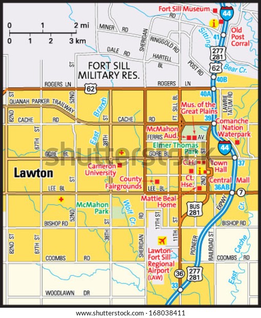 Lawton Ok Zip Code Map Lawton Oklahoma Area Map Stock Vector (Royalty Free) 168038411 |  Shutterstock